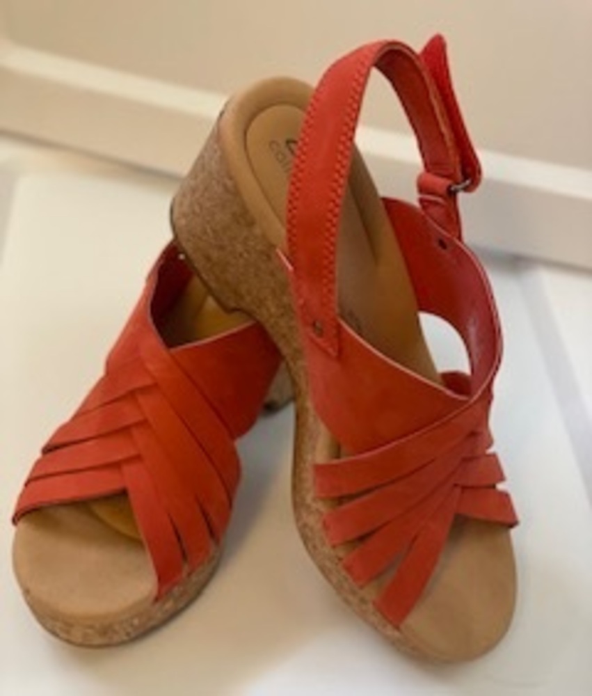 Clarks Collection Woven Leather Wedges - Giselle Glow